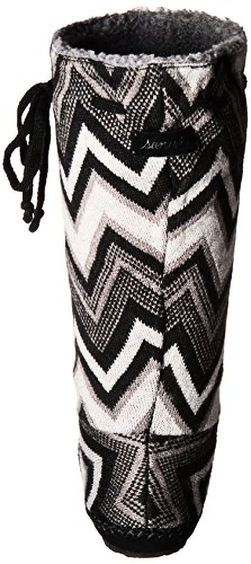 Sanuk Snuggle Up Black / Multi Chevron Boots