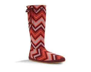 Sanuk Snuggle Up Burgundy / Multi Chevron Boots