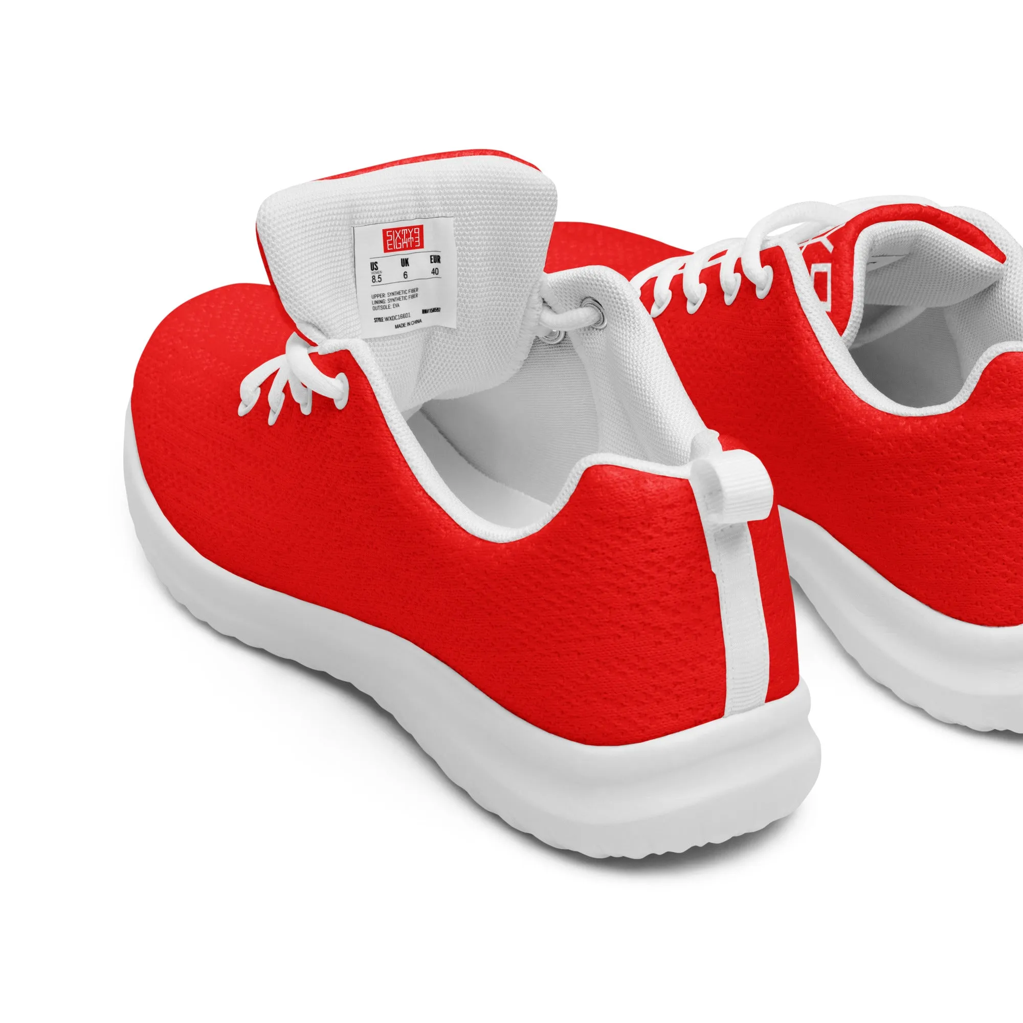 Sixty Eight 93 Logo White Red Men’s Athletic Shoes