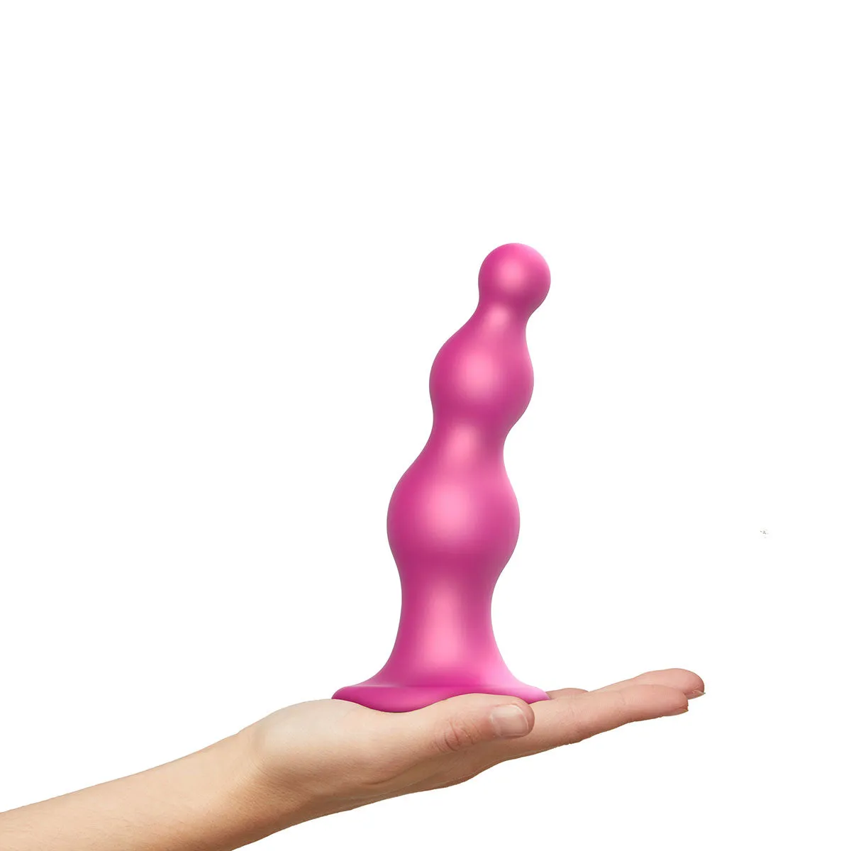 Strap-On-Me Beads Plug Dildo Metallic Raspberry