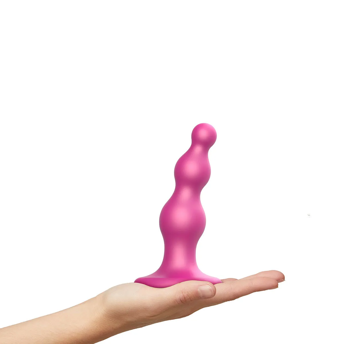 Strap-On-Me Beads Plug Dildo Metallic Raspberry