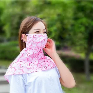 Summer Scarves Anti-UV Mask Riding Neck Protector Breathe freely Outdoor Sunscreen Mask,Random Color Delivery