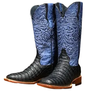 Tanner Mark Black Caiman Print Ladies' Boot