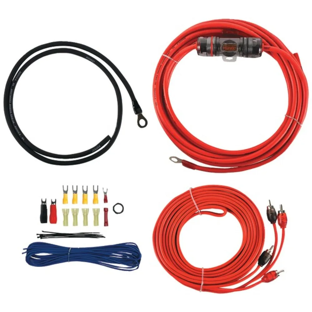 T>Spec V6-RAK8 v6 SERIES Amp Installation Kit with RCA Cables (8 Gauge)