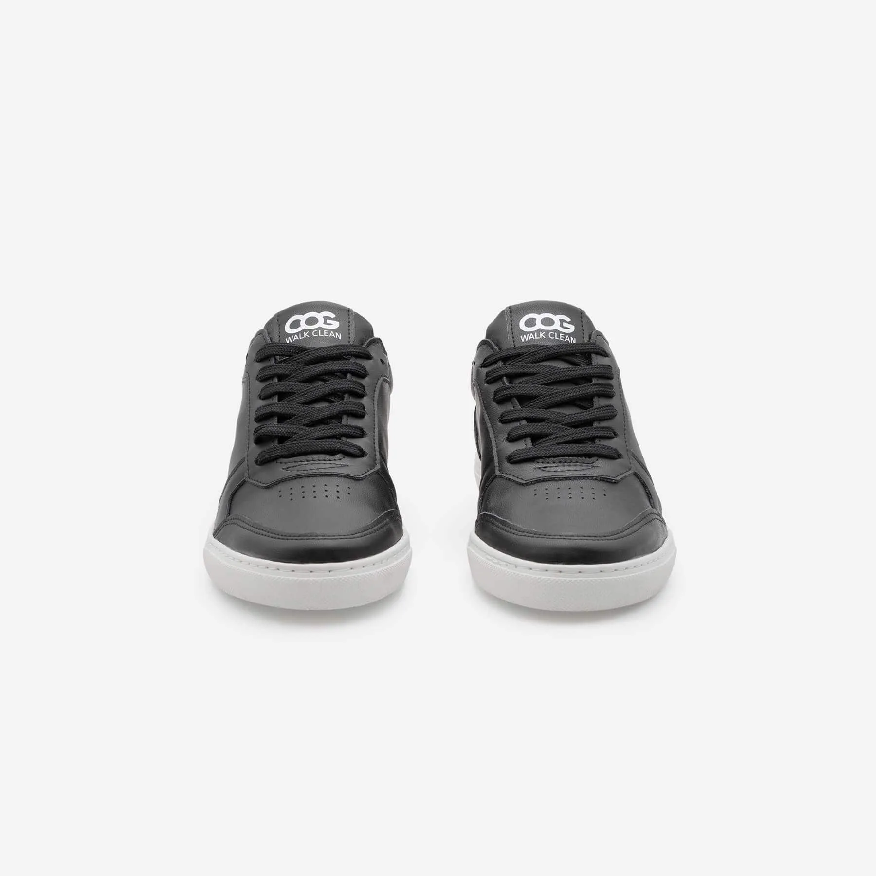 Topsy Unisex Grape Leather Vegan Sneakers | Black & White