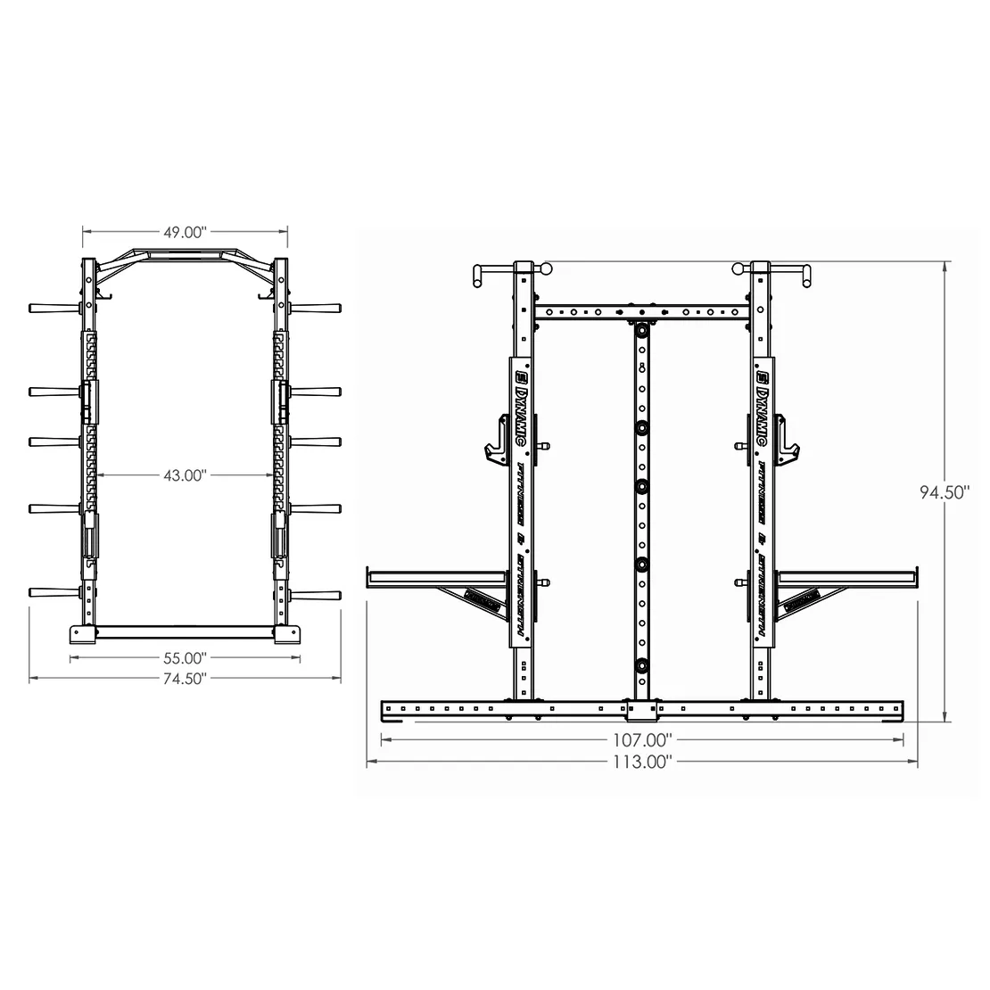 Ultra Pro G2 8' Double Half Rack Single Storage Post