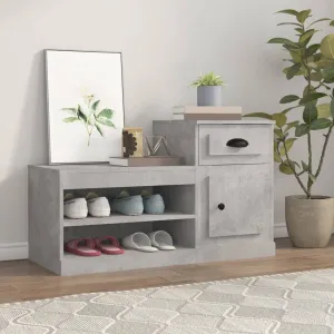 vidaXL Shoe Cabinet Concrete Grey 100x42x60 cm Engineered Wood