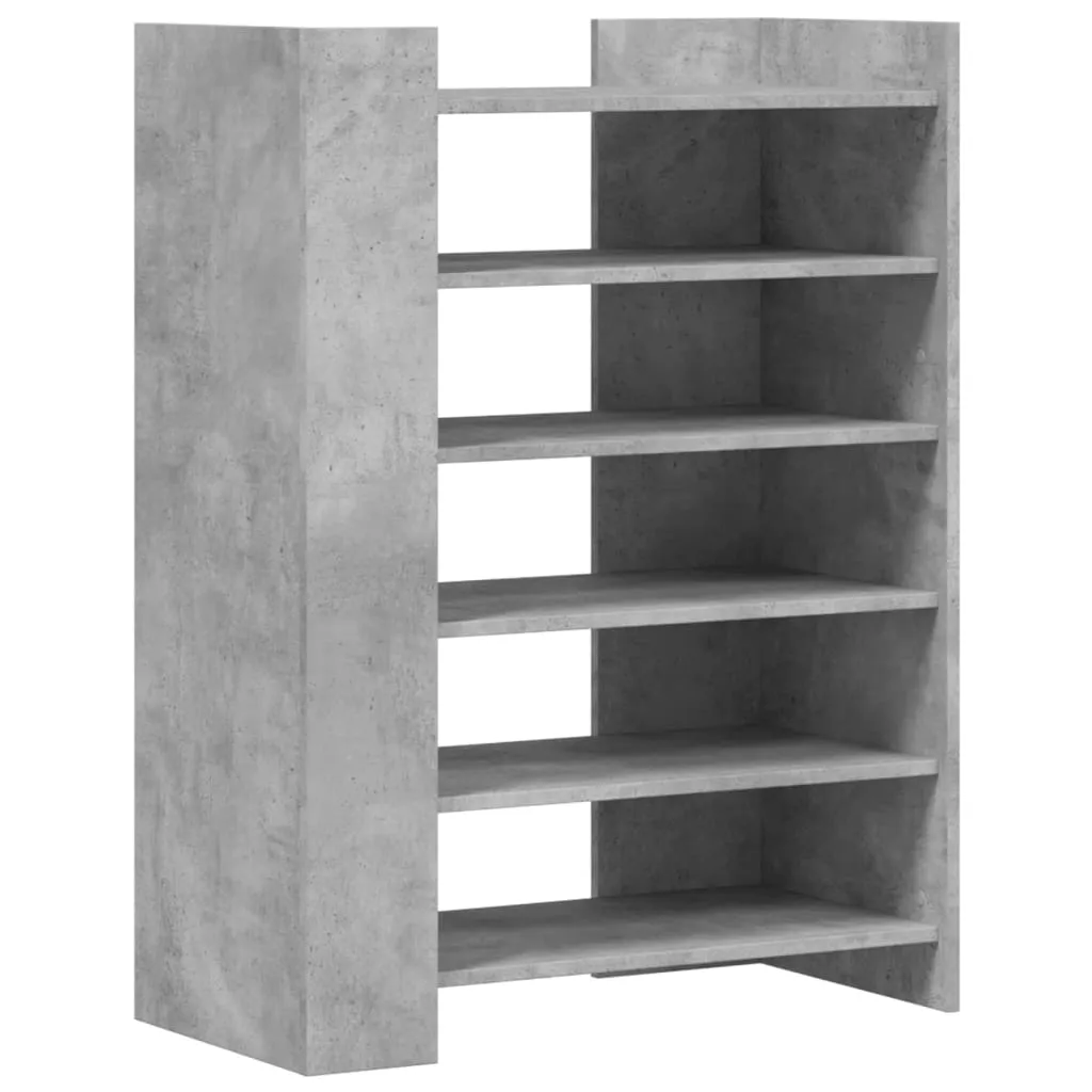 vidaXL Shoe Cabinet Concrete Grey 74.5x37.5x100 cm Engineered Wood