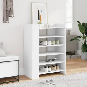 vidaXL Shoe Cabinet White 74.5x37.5x100 cm Engineered Wood