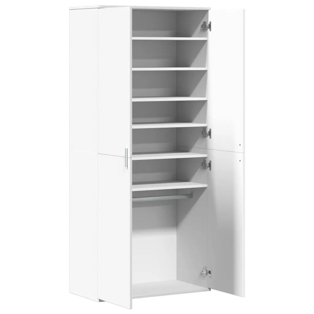 vidaXL Shoe Cabinet White 80x39x178 cm Engineered Wood