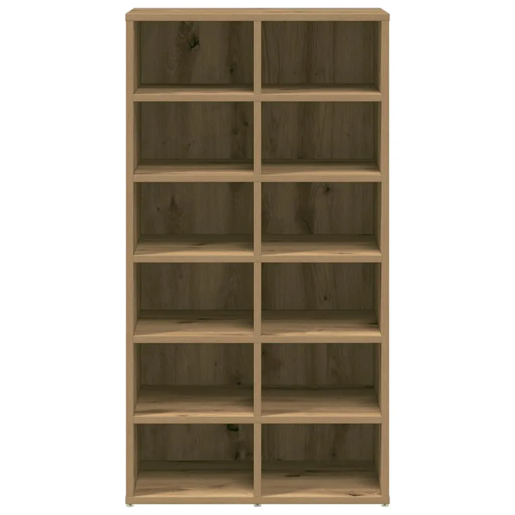 vidaXL Shoe Rack Artisan Oak 54x34x100.5 cm Engineered Wood