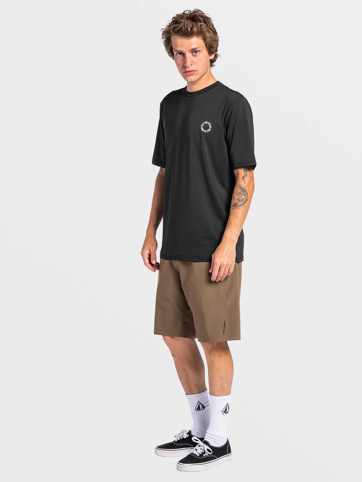 VOLCOM 91 TRAILS HYBRID 21" SHORT- TARMAC BROWN