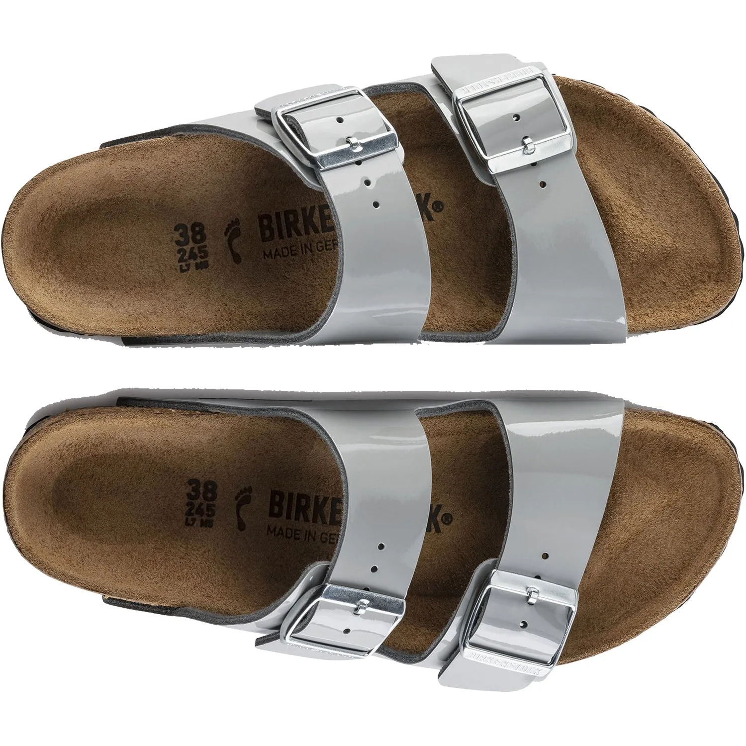 Women's Birkenstock Arizona Alloy Birko-Flor Patent