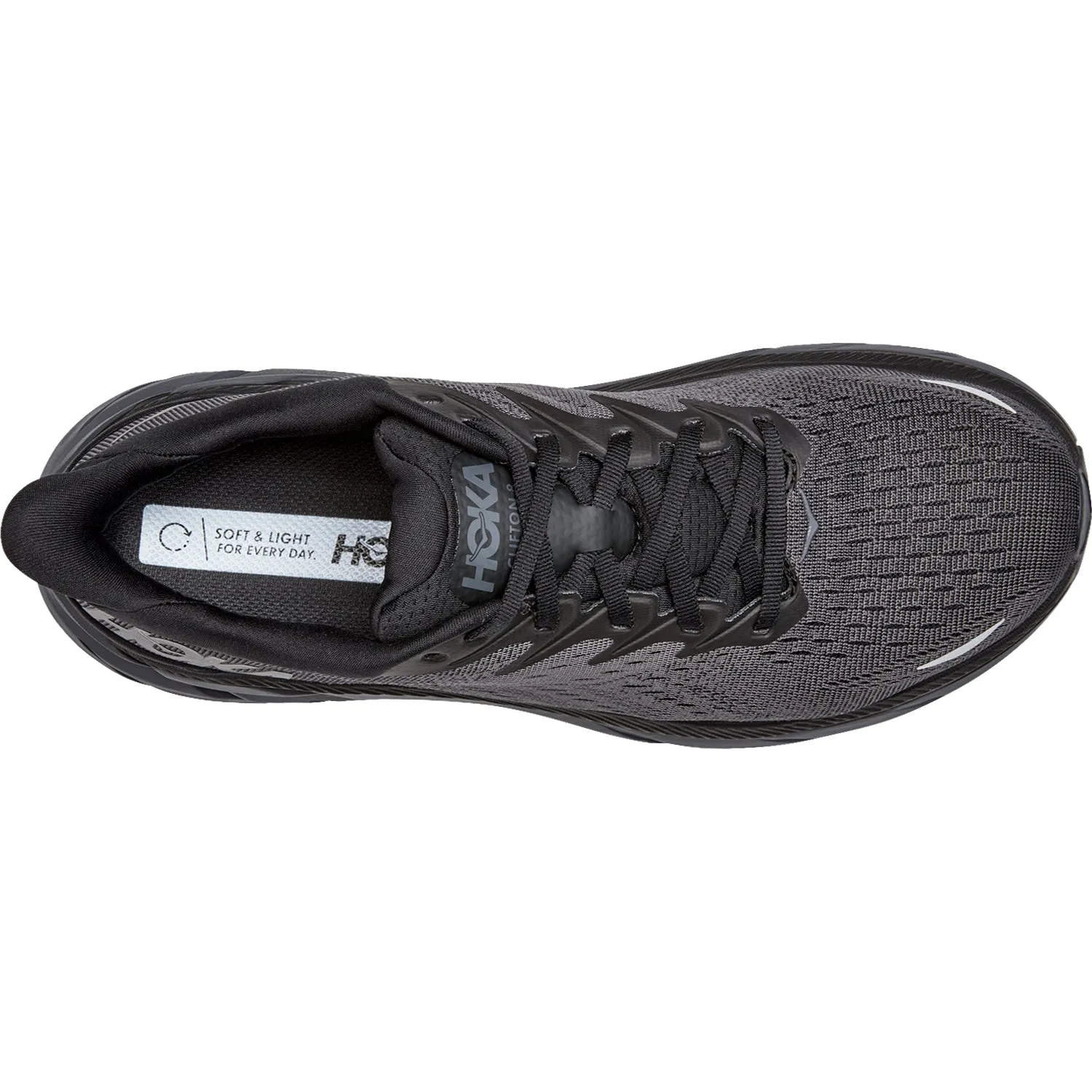 Women's Hoka One One Clifton 8 Black/Black Mesh