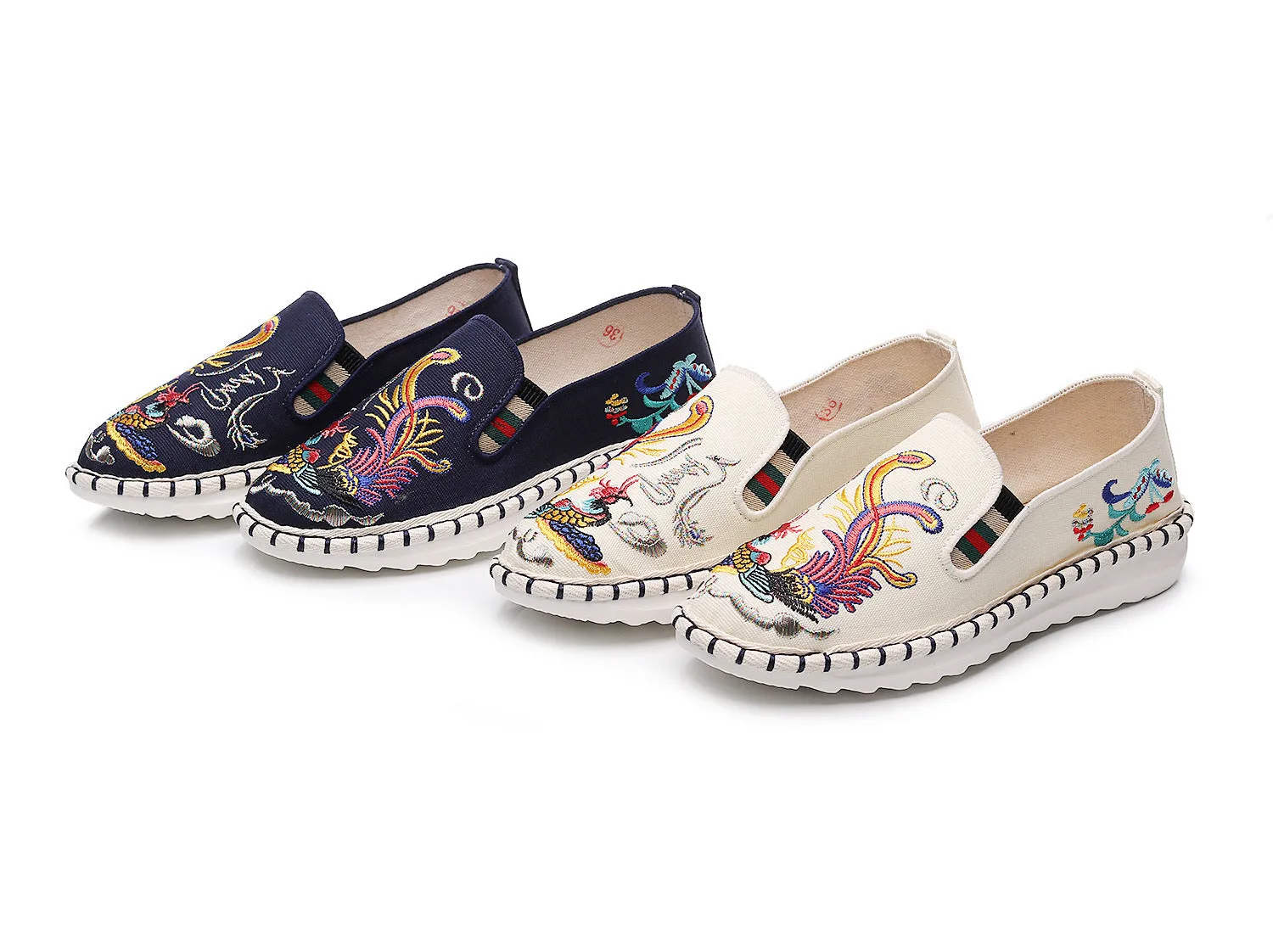 Women's Style Cloth Embroidered Flat Ancient Soft Canvas Shoes