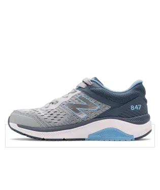 Women's Walking 847 Light Aluminum with Indigo and Team Carolina V4