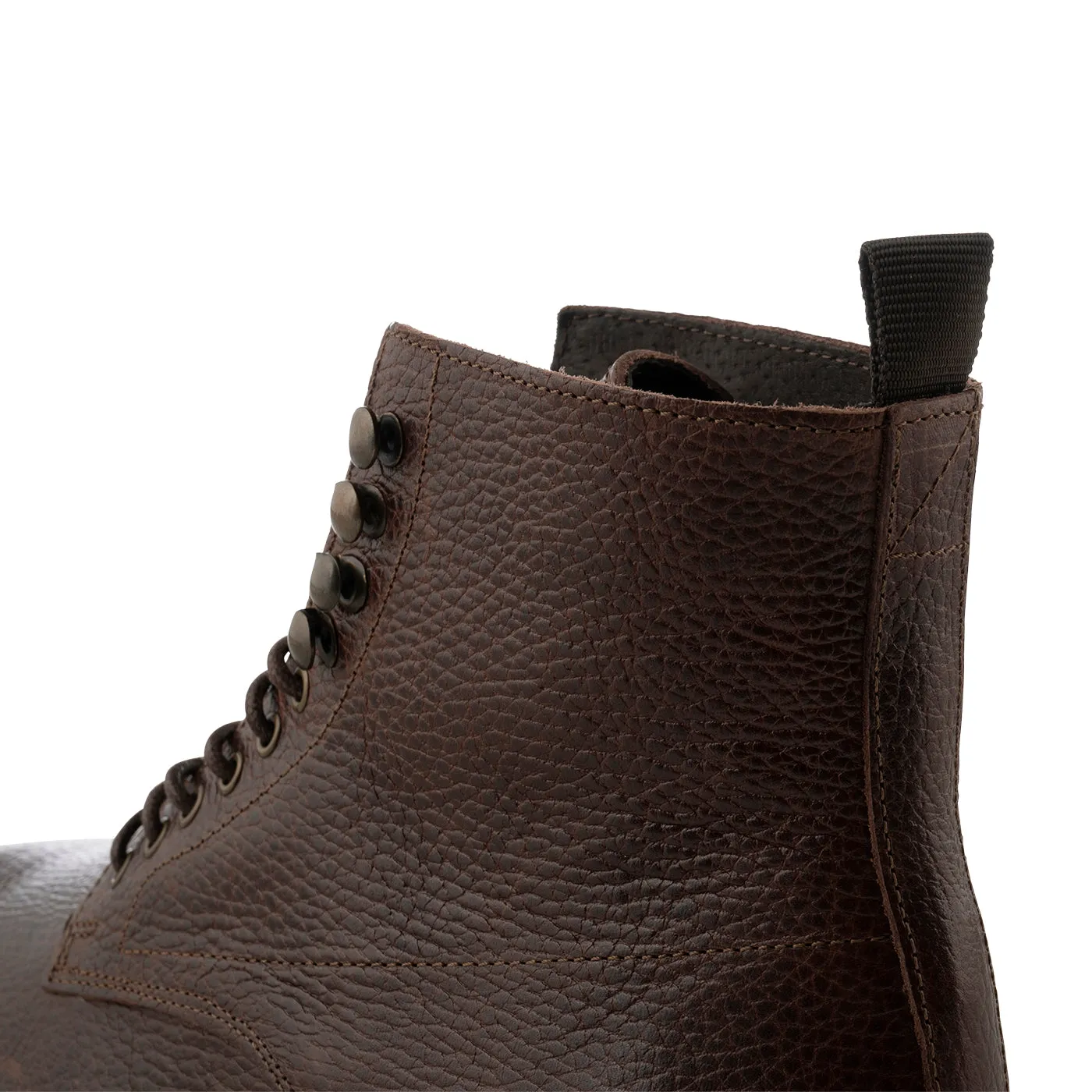 York lace up boot leather - BROWN